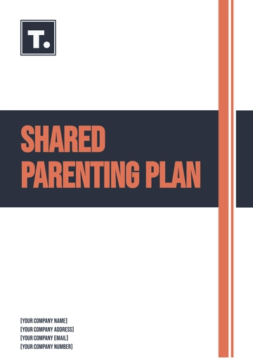 Free Shared Parenting Plan Template to Edit Online