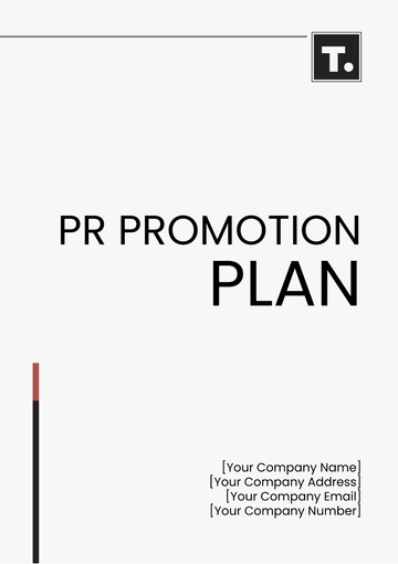 Free PR Promotion Plan Template to Edit Online