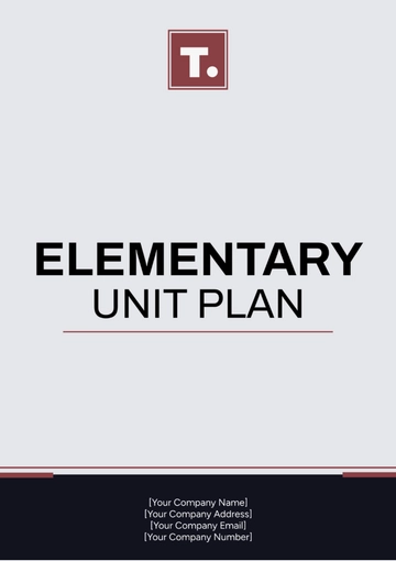 Free Elementary Unit Plan Template to Edit Online