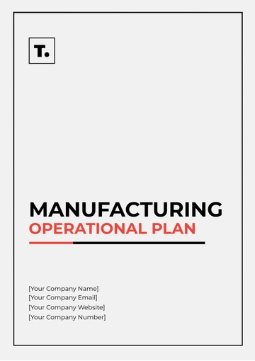 Free Manufacturing Operational Plan Template to Edit Online