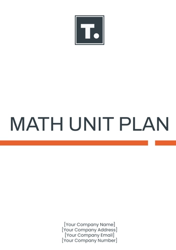 Free Math Unit Plan Template to Edit Online