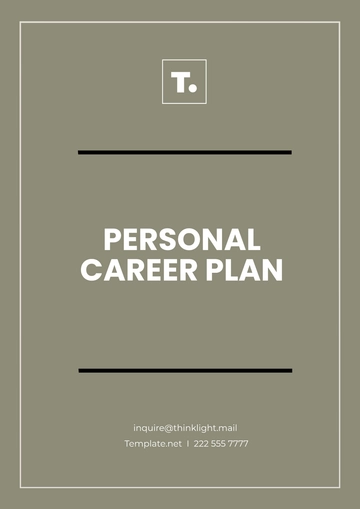 Free Personal Career Plan Template to Edit Online