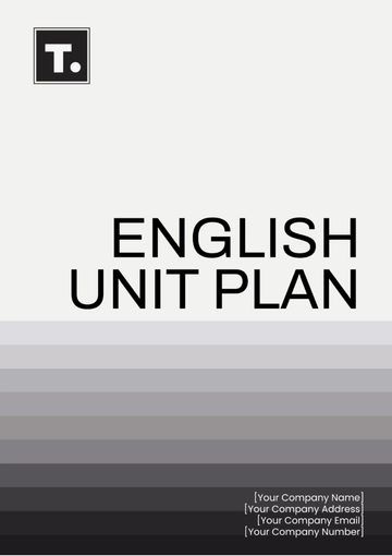 Free English Unit Plan Template to Edit Online