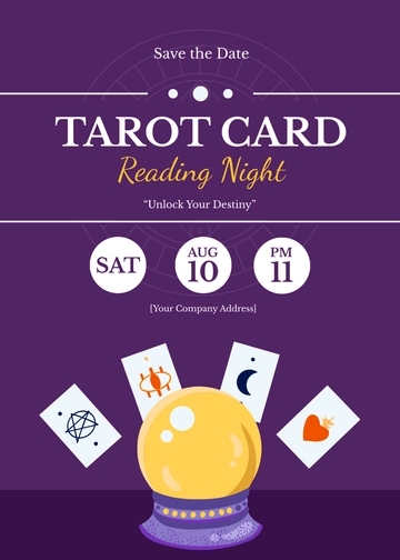 Free Save the Date Tarot Card Template to Edit Online