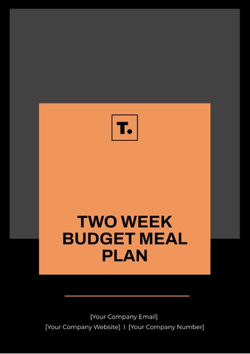 Free Two Week Budget Meal Plan Template to Edit Online