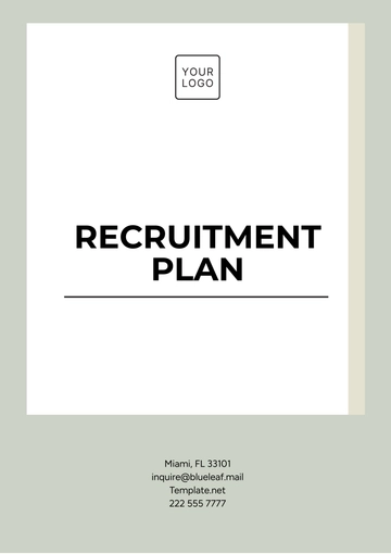 Free Recruitment Plan Template to Edit Online