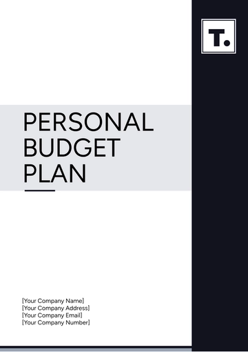 Free Personal Budget Plan Template to Edit Online