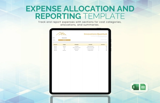 Expense Allocation and Reporting Template