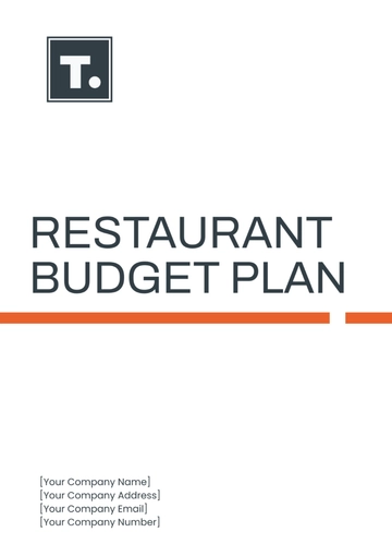 Free Restaurant Budget Plan Template to Edit Online
