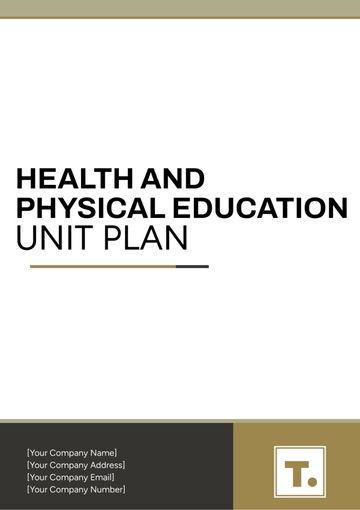 Free Health And Physical Education Unit Plan Template to Edit Online