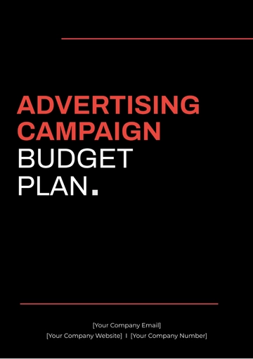 Free Advertising Campaign Budget Plan Template to Edit Online