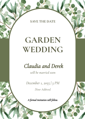 Free White Garden Save the Date Card Template to Edit Online Free White Garden Save the Date Card Template to Edit Online