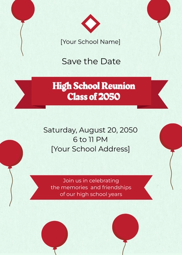 Free Reunion Save the Date Card to Edit Online