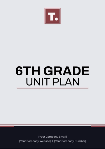 Free 6th Grade Unit Plan Template to Edit Online