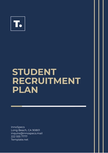 Free Student Recruitment Plan Template to Edit Online