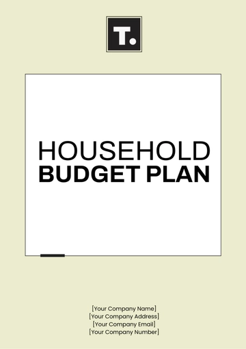 Free Household Budget Plan Template to Edit Online