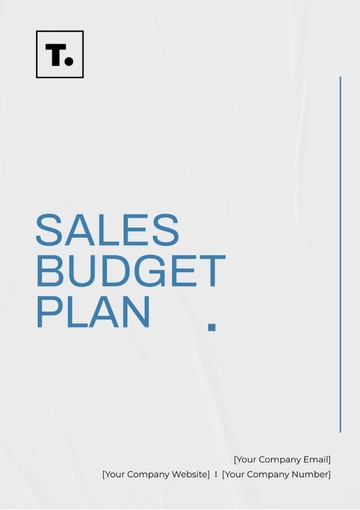 Free Sales Budget Plan Template to Edit Online