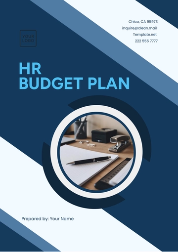 Free HR Budget Plan Template to Edit Online