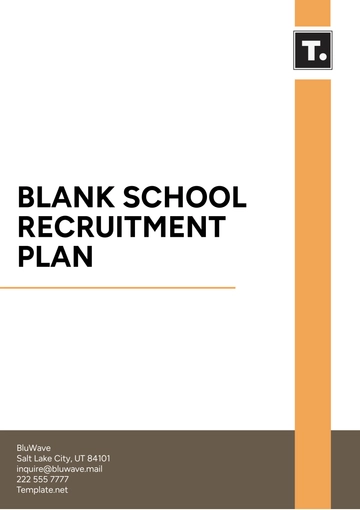 Free Blank School Recruitment Plan Template to Edit Online