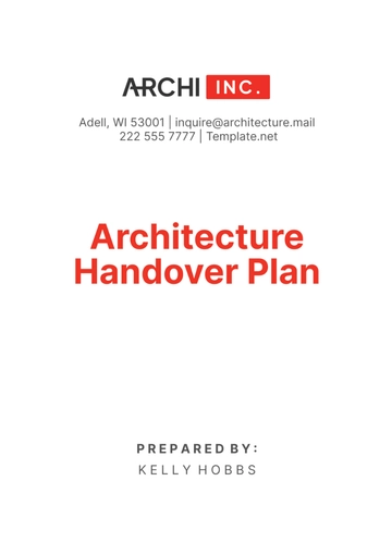 Free Architecture Handover Plan Template to Edit Online