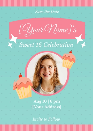 Free Cupcake Save the Date Template to Edit Online