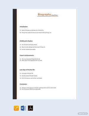 Artist Biography Outline Template Artist Biography Outline Template