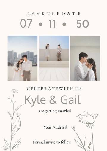 Free Save the Date Email Invitation to Edit Online