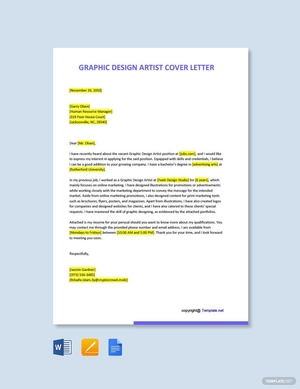 Graphic Design Artist Cover Letter