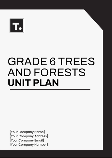 Free Grade 6 Trees And Forests Unit Plan Template to Edit Online