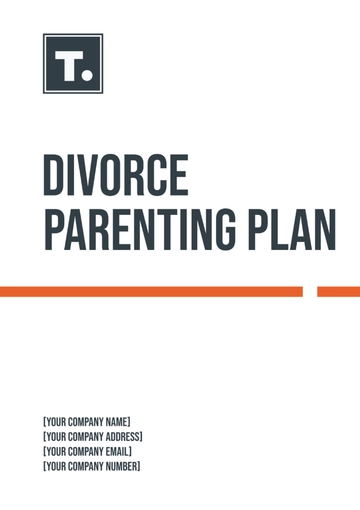 Free Divorce Parenting Plan Template to Edit Online
