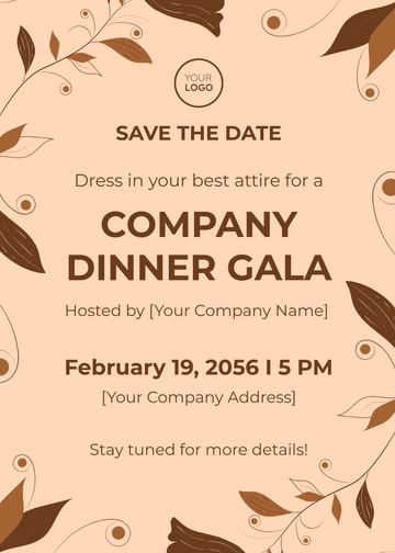 Free Save the Date Brown Card to Edit Online
