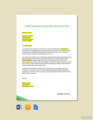 Print Graphic Designer Cover Letter