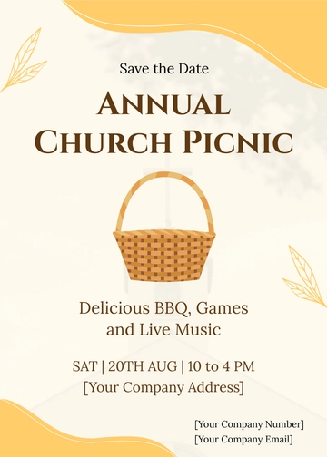 Free Save the Date Church Flyer to Edit Online