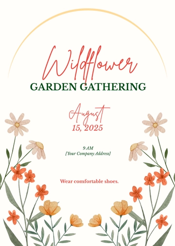 Free Wildflower Save the Date Card Template to Edit Online