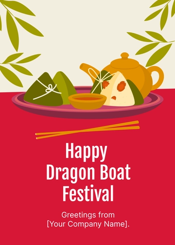 Free Dragon Boat Festival Greeting Card Template to Edit Online
