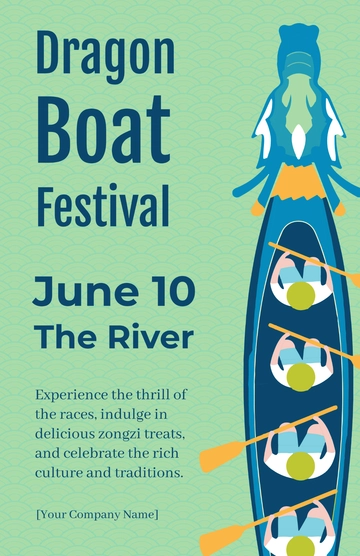 Free Dragon Boat Festival Poster Template to Edit Online