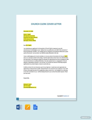Church Clerk Cover Letter
