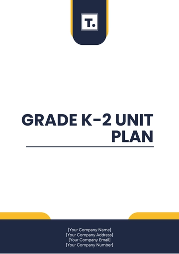 Free Grade K-2 Unit Plan Template to Edit Online