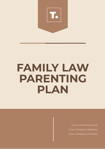 Free Family Law Parenting Plan Template to Edit Online