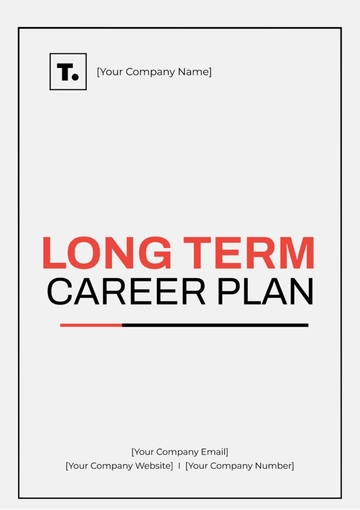 Free Long Term Career Plan Template to Edit Online