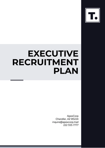Free Printable Executive Recruitment Plan Template to Edit Online