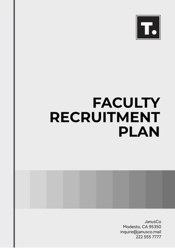 Free Faculty Recruitment Plan Template to Edit Online
