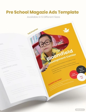 Preschool Magazine Ads Template
