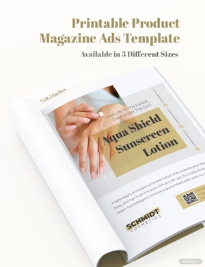 Printable Product Magazine Ads Template