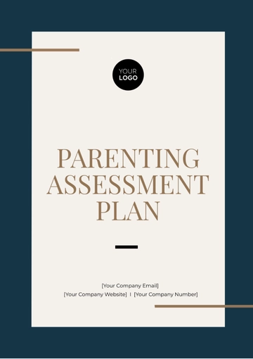 Free Parenting Assessment Plan Template to Edit Online