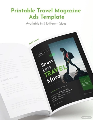 Printable Travel Magazine Ads Template