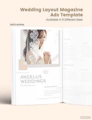 Wedding Layout Magazine Ads Template