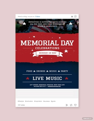 Memorial Day Tumblr Post Template
