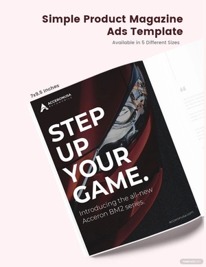 Simple Product Magazine Ads Template