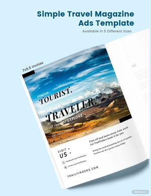 Simple Travel Magazine Ads Template